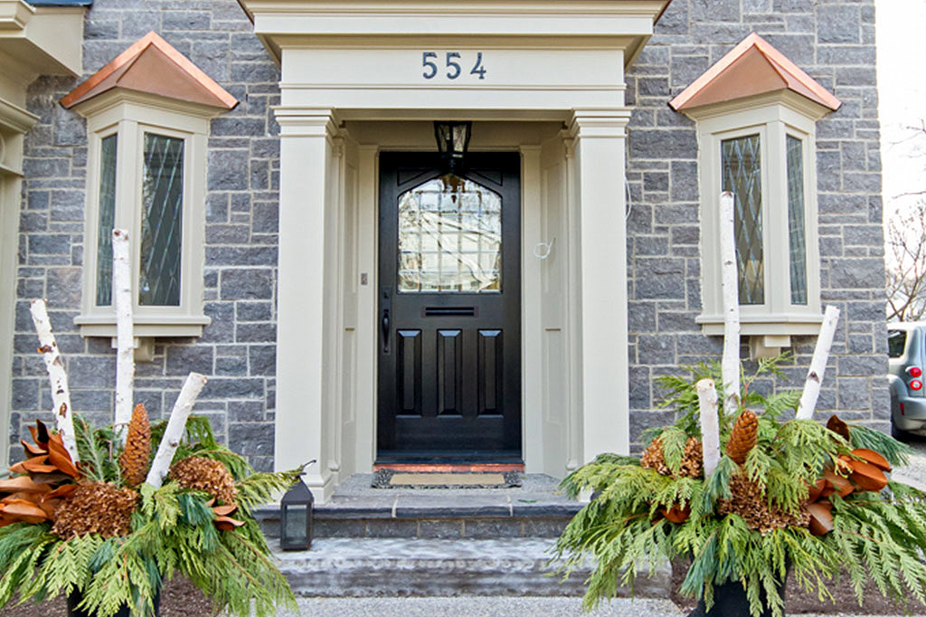 Front entrance to Tudor House suite 1 furnished rental in downtown Burlington